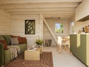 Chalet Bois Kendra 18,4 m² - Madriers 70mm, Double Vitrage - Qualité Nordique