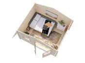 Abri de jardin EMMA 10.4 m² - avec plancher bois