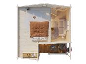 Chalet EMILY 40.1+5.2 m² - 70 mm avec mezzanine