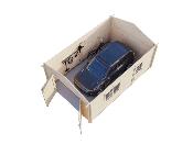 Garage en bois Palmako Roger 19 m² avec double porte en bois