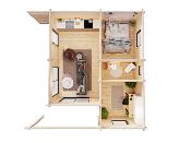 Chalet Bois 30m² Cecilia - Madriers 70mm, Qualité Nordique
