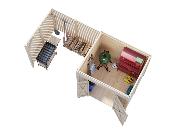 Abri de rangement bois Palmako Leif 3,0 + 2,9 m² – Toit monopente