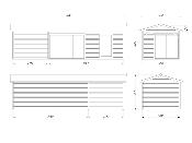 Amanda 17,1+7,8 m² Slide 44 mm – Bois naturel – Palmako