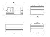 Abris de jardin IRIS 11,1 m² en 44 mm avec plancher 