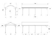 Carport bois Palmako ROBERT 23,1 m²