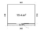 Maison miniature bois Palmako Johanna 19,4 m² – Toit plat – Panneaux ossature