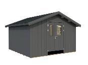 Abri de jardin bois Palmako LUCAS 12,1 m² – Panneaux 16 mm
