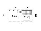 Sauna bois SANNA 4,1 + 5,9 m² Palmako
