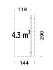 BUCHER - AUVENT 4.3 m²