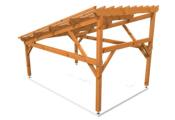 Carport monopente 6,25 x 4,5 m en Epicéa traité - entraits moisés