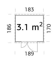 ABRI DE RANGEMENT LEIF 3.0 M²