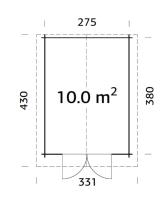 ABRI DE JARDIN LOTTA 10 m² en 34 mm