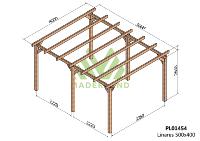 PERGOLA LINARES - 20 m² - Autoportée -Dim(cm): 500 x 400