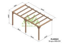 PERGOLA BURGOS- 18 m² - Adossable -Dim(cm): 600 x 300