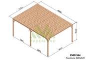 Pergola avec toit TOULOUSE 600x420cm