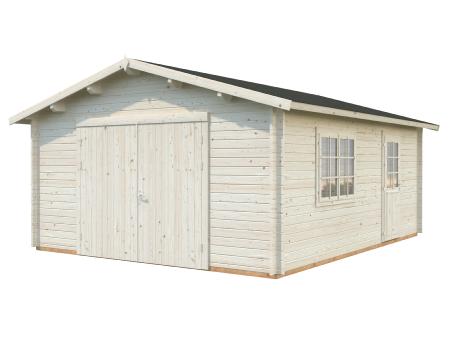 GARAGE PALMAKO ROGER 23.9 M² 44mm AVEC DOUBLE PORTE EN BOIS