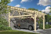 Carport monopente 6,25 x 3,5 m en Epicéa traité