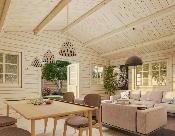 Abris de jardin HELENA  24.6 m² 70mm avec plancher