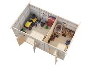 Abri de rangement bois KALLE 16,9 m² Palmako – Toit monopente