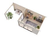 Chalet de jardin Andrea 11,2 + 7,9 m² Slide Plus : Spacieux, Coulissant et Personnalisable