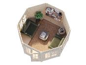 Abri de jardin Pavillon VERONICA 4  - 9.2 m²