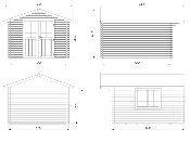 Abri de jardin SALLY 10.2 m² 44mm- avec plancher bois