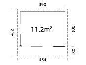 Studio de jardin Palmako Andrea 11,2 m² (Slide / Slide Plus)