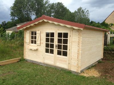 ABRI de jardin en bois - PREM-   13.15 M² épaisseur madriers 34 MM