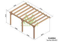 PERGOLA SEVILLA - 24 m - Adossable -Dim(cm): 600 x 400