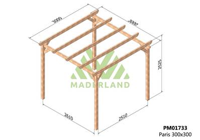 Pergola PARIS 300x300cm