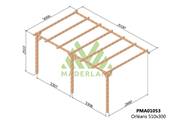 Pergola adossée ORLÉANS 510x300cm