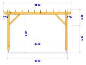 Pergola 5,5 x 4.5 m en Douglas