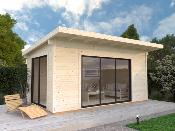 Chalet Bois Grace 14.1m² Slide Plus - 56mm - Votre Espace de Vie Extérieur Idéal
