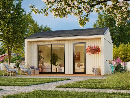 Rebekka 19,4 m² Palmako – Studio de jardin bois avec portes alu
