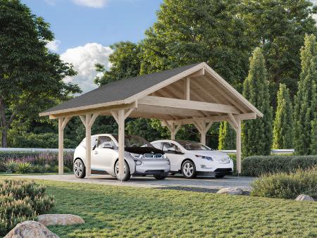 CARPORT ROBERT 20.6 - Bois Naturel non - traité 