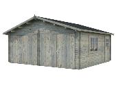 GARAGE PALMAKO ROGER 28.4 M� 44 mm AVEC DOUBLE PORTE EN BOIS