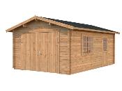 Garage en bois Palmako Roger 19 m� avec double porte en bois