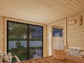 Sauna Bois 8.2 m² Grace - Bancs Tremble & Fenêtre Intégrée