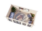 Studio de jardin Palmako Aurelia 15,2 m² traité marron