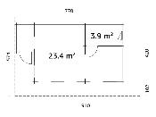 Studio de jardin bois Cecilia 27,3 m² Palmako