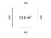 Studio de jardin bois Serena 12,6 m² set 1 – Portes coulissantes Palmako