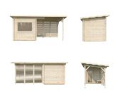 Sauna bois SANNA 4,1 + 5,9 m² Palmako