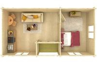 CHALET DE LOISIRS ANNA  26.8  + 1.9 m²