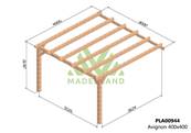 Pergola adossée AVIGNON 400x400cm