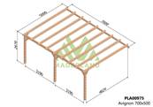 Pergola adossée AVIGNON 700x500cm