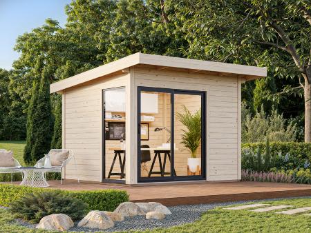 Studio de jardin Palmako Andrea 7,5 m² Slide Plus | Bois naturel