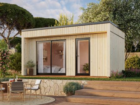 Johanna 13,6 m² – Maison miniature bois Palmako à toit plat