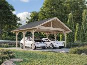 CARPORT ROBERT 20.6 - Bois Naturel non - traité 