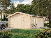GARAGE PALMAKO ROGER 27.7 M² 70 mm AVEC DOUBLE PORTE EN BOIS