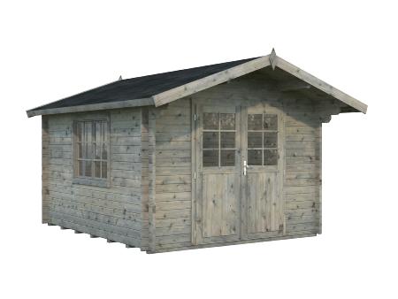 Abri de jardin SALLY 10.2 m² 44mm- avec plancher bois